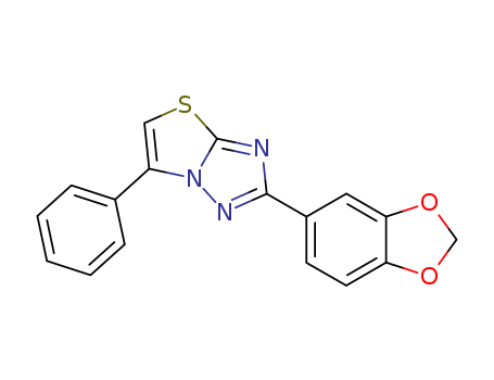 3-(1,3-BENZODIOXOL-5-YL)-6-PHENYLTHIAZOLO(3,2-B)(1,2,4)TRIAZOLE