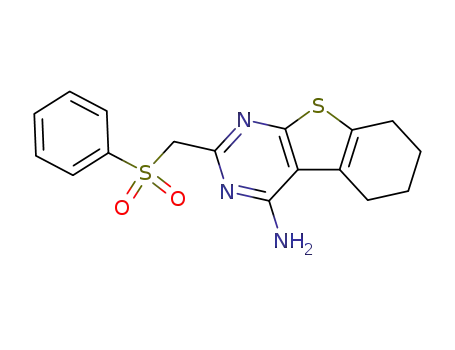 2-Benzenesulfonylmethyl-5,6,7,8-tetrahydro-benzo[4,5]thieno[2,3-d]pyrimidin-4-ylamine