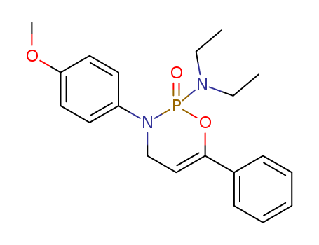 2H-1,3,2-Oxazaphosphorin-2-amine,N,N-diethyl-3,4-dihydro-3-(4-methoxyphenyl)-6-phenyl-, 2-oxide cas  78994-09-9