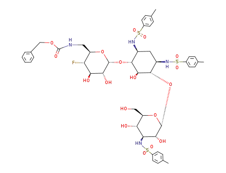 6'-N-(benzyloxycarbonyl)-4'-deoxy-4'-fluoro-1,3,3''-tri-N-tosylkanamycin A