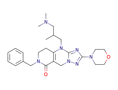 7-benzyl-10-(3-dimethylamino-2-methylpropyl)-2-morpholino-5,7,8,9-tetrahydropyrido<4,3-d>-1,2,4-triazolo<1,5-a>pyrimidin-6(10H)-one