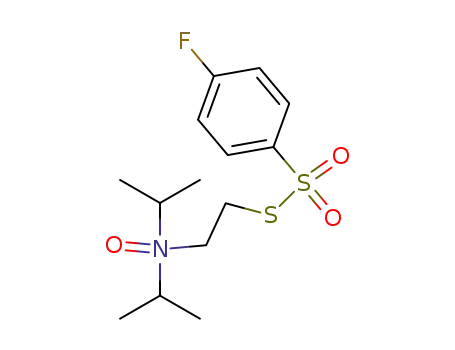 Benzenesulfonothioic acid, 4-fluoro-, S-(2-(bis(1-methylethyl)amino)ethyl) ester, N-oxide
