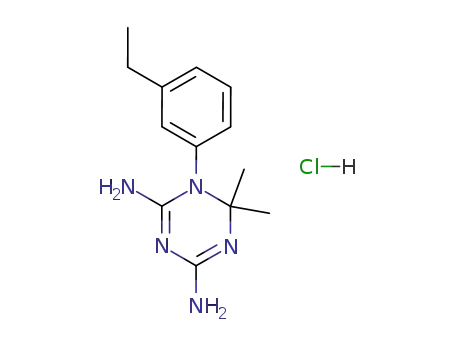 1,3,5-Triazine-2,4-diamine, 1-(3-ethylphenyl)-1,6-dihydro-6,6-dimethyl-,
monohydrochloride