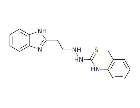 Molecular Structure of 78772-41-5 (2-(2-(1H-Benzimidazol-2-yl)ethyl)-N-(2-methylphenyl)hydrazinecarbothio amide)