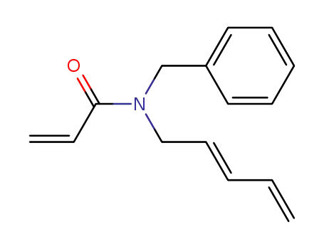 Molecular Structure of 112476-33-2 (2-Propenamide, N-2,4-pentadienyl-N-(phenylmethyl)-, (E)-)