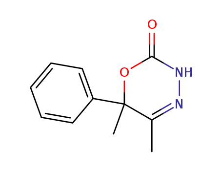 Molecular Structure of 105889-05-2 (2H-1,3,4-Oxadiazin-2-one,3,6-dihydro-5,6-dimethyl-6-phenyl-(9CI))