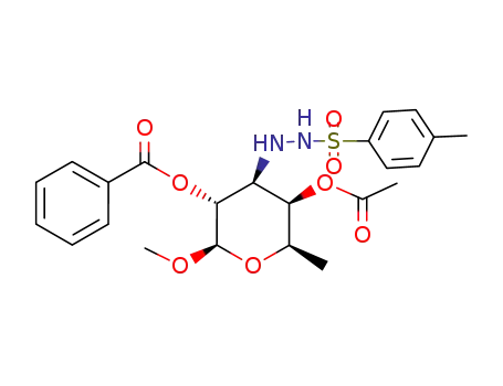 methyl 4-O-acetyl-2-O-benzoyl-3,6-dideoxy-3-<2-(p-tolylsulfonyl)hydrazino>-β-D-galactopyranoside