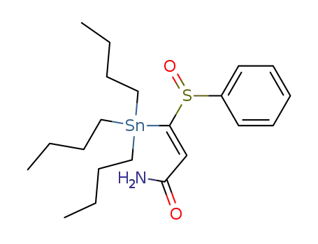 Molecular Structure of 125769-73-5 (2-Propenamide, 3-(phenylsulfinyl)-3-(tributylstannyl)-, (Z)-)