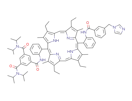 trans-5-<o-<m-(α-N-imidazolyl)toluamido>phenyl>-15-<o-<3,5-bis(N,N-diisopropylaminocarbonyl)benzamido>phenyl>-2,8,12,18-tetraethyl-3,7,13,17-tetramethylporphyrin