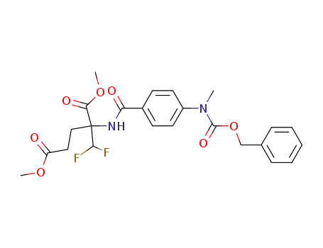 2-[4-(Benzyloxycarbonyl-methyl-amino)-benzoylamino]-2-difluoromethyl-pentanedioic acid dimethyl ester