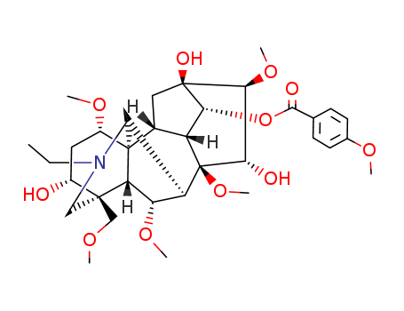 Aconitane-3,13,14,15-tetrol,20-ethyl-1,6,8,16-tetramethoxy-4-(methoxymethyl)-, 14-(4-methoxybenzoate), (1a,3a,6a,14a,15a,16b)-