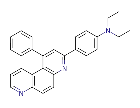 Molecular Structure of 100097-87-8 (Benzenamine, N,N-diethyl-4-(1-phenyl-4,7-phenanthrolin-3-yl)-)