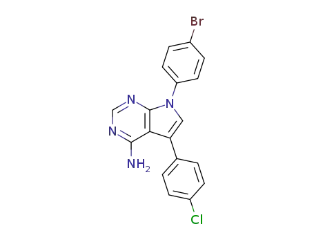 7-(4-Bromo-phenyl)-5-(4-chloro-phenyl)-7H-pyrrolo[2,3-d]pyrimidin-4-ylamine