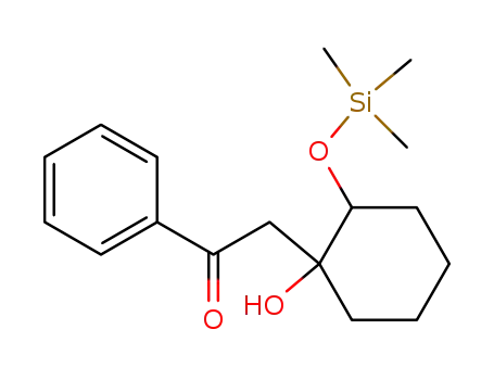 Molecular Structure of 89880-39-7 (Ethanone, 2-[1-hydroxy-2-[(trimethylsilyl)oxy]cyclohexyl]-1-phenyl-)