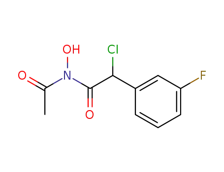 Molecular Structure of 77484-35-6 (acide N-acetyl chloro-2 (m.fluorophenyl)-2 acetohydroxamique)