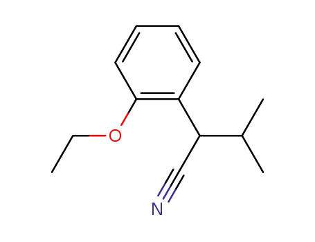 Molecular Structure of 120352-93-4 (Benzeneacetonitrile, 2-ethoxy-alpha-(1-methylethyl)- (9CI))