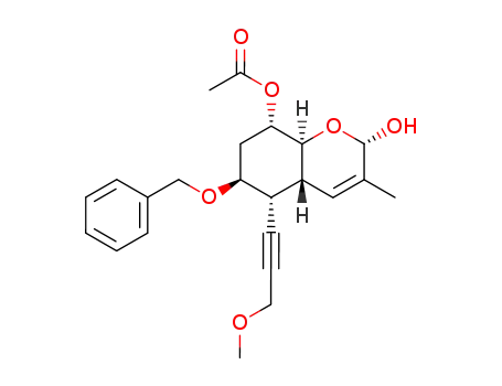 (4aβ,5α,6β,8α,8aα)-4a,5,6,7,8,8a-hexahydro-5-(3-methoxy-1-propynyl)-3-methyl-6-(phenylmethoxy)-2H-1-benzopyran-2,8-diol 8-acetate
