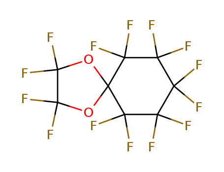 Molecular Structure of 87901-78-8 (1,4-Dioxaspiro[4.5]decane,
2,2,3,3,6,6,7,7,8,8,9,9,10,10-tetradecafluoro-)