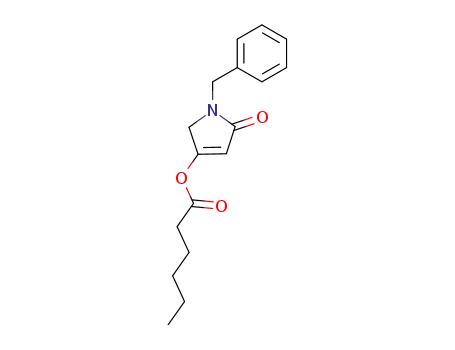 Molecular Structure of 115084-95-2 (Hexanoic acid 1-benzyl-5-oxo-2,5-dihydro-1H-pyrrol-3-yl ester)
