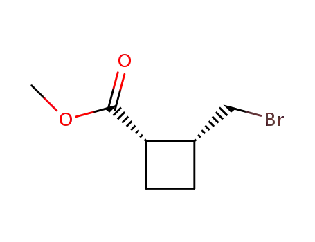 (+/-)-cis-1-carbomethoxy-2-bromomethyl-cyclobutane