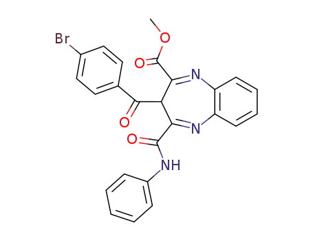 Molecular Structure of 120642-38-8 (N-phenyl-3-p-bromobenzoyl-4-methoxycarbonyl-3H-1,5-benzodiazepine-2-carboxamide)