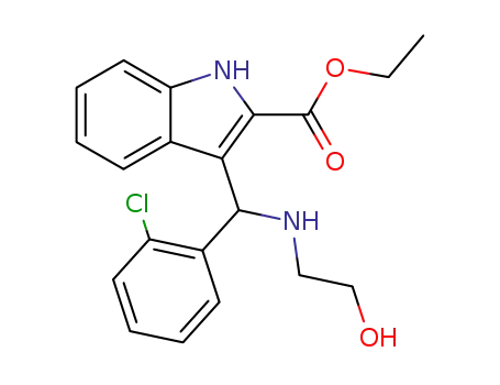 3-[(2- 클로로 페닐) (2- 하이드 록시 에틸 라 미노) 메틸] -1H- 인돌 -2- 카복실산 에틸 에스테르