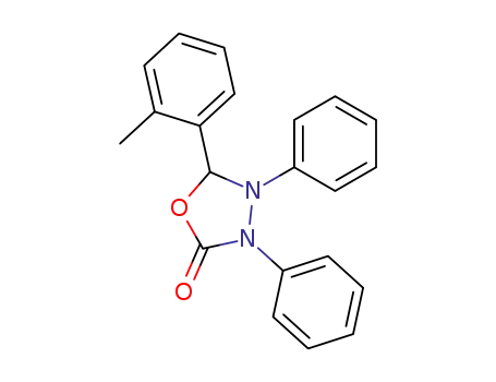Molecular Structure of 88743-94-6 (1,3,4-Oxadiazolidin-2-one, 5-(2-methylphenyl)-3,4-diphenyl-)