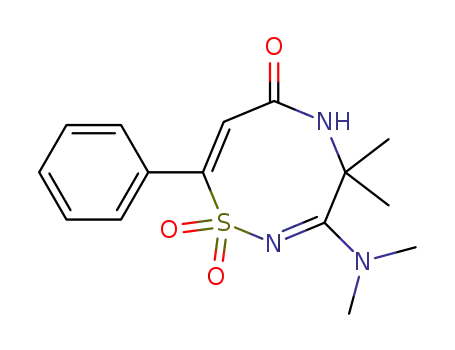 3-(Dimethylamino)-4,4-dimethyl-8-phenyl-4H-1,2,5-thiadiazocin-6(5H)-on-1,1-dioxid
