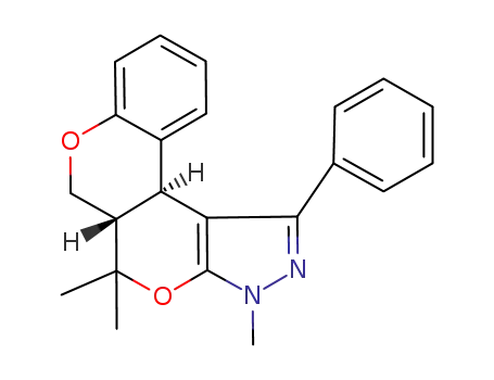 (5aRS,11bSR)-3,5a,6,11b-tetrahydro-3,5,5-trimethyl-1-phenyl-5H-<1>benzopyrano<4',3':4,5>pyrano<2,3-c>pyrazole