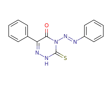 1,2,4-Triazin-5(2H)-one, 3,4-dihydro-6-phenyl-4-(phenylazo)-3-thioxo-