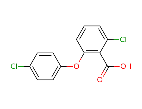 Molecular Structure of 76093-29-3 (2-chloro-6-(4-chlorophenoxy)benzoic acid)