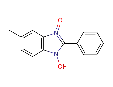 Molecular Structure of 98501-47-4 (1H-Benzimidazole, 1-hydroxy-5-methyl-2-phenyl-, 3-oxide)