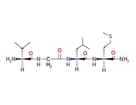 Molecular Structure of 91682-48-3 (L-Methioninamide, L-valylglycyl-L-leucyl-)