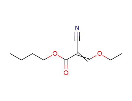 Molecular Structure of 80677-63-0 (2-Propenoic acid, 2-cyano-3-ethoxy-, butyl ester)