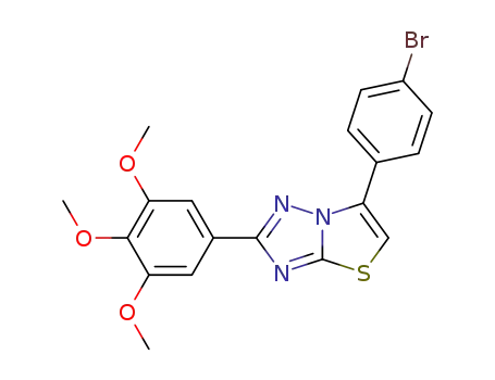 Thiazolo(3,2-b)(1,2,4)-triazole, 6-(4-bromophenyl)-2-(3,4,5-trimethoxyphenyl)-