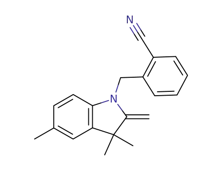 Molecular Structure of 131527-04-3 (2-methylene-3,3,5-trimethyl-1-(2-cyanobenzyl)-2,3-dihydro-1H-indole)