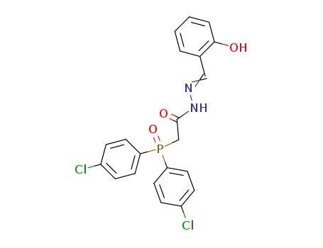 Molecular Structure of 135689-09-7 (Acetic acid,2-[bis(4-chlorophenyl)phosphinyl]-, 2-[(2-hydroxyphenyl)methylene]hydrazide)
