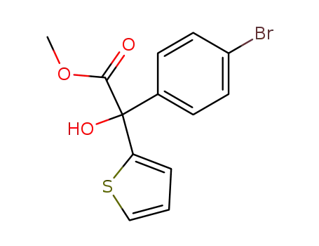 Molecular Structure of 143365-51-9 (2-Thiopheneacetic acid, a-(4-bromophenyl)-a-hydroxy-, methyl ester)