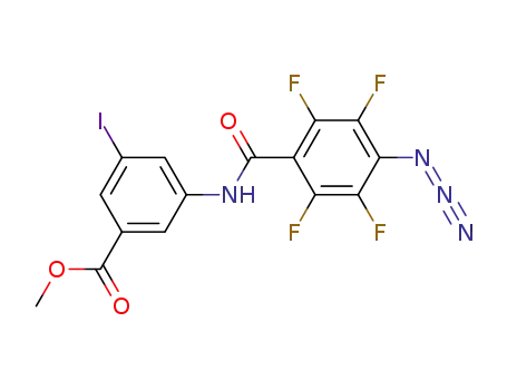 Benzoic acid, 3-[(4-azido-2,3,5,6-tetrafluorobenzoyl)amino]-5-iodo-,
methyl ester