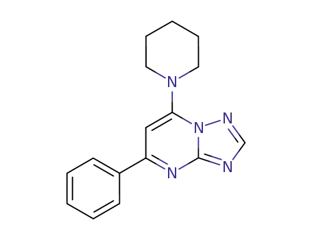 Molecular Structure of 165820-46-2 (5-phenyl-7-(1-piperidinyl)[1,2,4]triazolo[1,5-a]pyrimidine)