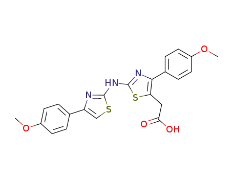 5-Thiazoleacetic acid,
4-(4-methoxyphenyl)-2-[[4-(4-methoxyphenyl)-2-thiazolyl]amino]-