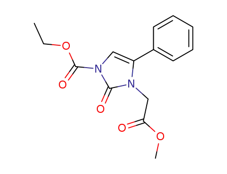 3-Methoxycarbonylmethyl-2-oxo-4-phenyl-2,3-dihydro-imidazole-1-carboxylic acid ethyl ester