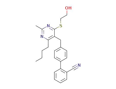4'-[4-Butyl-6-(2-hydroxy-ethylsulfanyl)-2-methyl-pyrimidin-5-ylmethyl]-biphenyl-2-carbonitrile