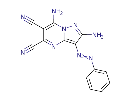2,7-Diamino-3-phenylazo-pyrazolo[1,5-a]pyrimidine-5,6-dicarbonitrile
