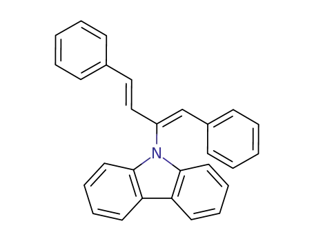 Molecular Structure of 190518-91-3 (9H-Carbazole, 9-[3-phenyl-1-(phenylmethylene)-2-propenyl]-, (Z,E)-)
