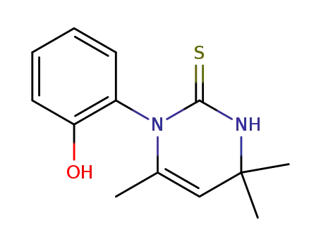 Molecular Structure of 63704-48-3 (3,4-Dihydro-1-(o-hydroxyphenyl)-4,4,6-trimethyl-2(1H)-pyrimidinethione)