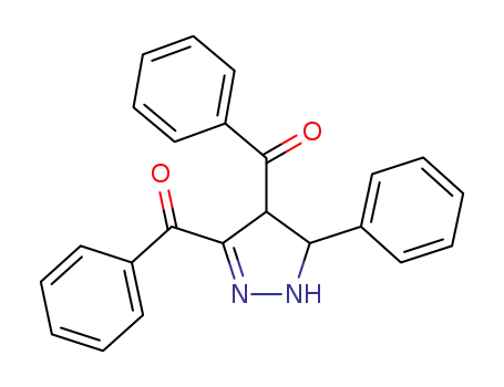 Molecular Structure of 17416-51-2 ((5-phenyl-4,5-dihydro-1H-pyrazole-3,4-diyl)bis(phenylmethanone))