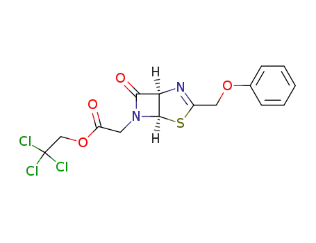 ((1R,5R)-7-Oxo-3-phenoxymethyl-4-thia-2,6-diaza-bicyclo[3.2.0]hept-2-en-6-yl)-acetic acid 2,2,2-trichloro-ethyl ester