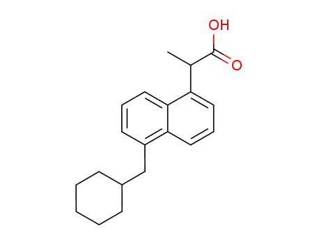 Molecular Structure of 73277-78-8 (2-(5-Cyclohexylmethyl-naphthalen-1-yl)-propionic acid)