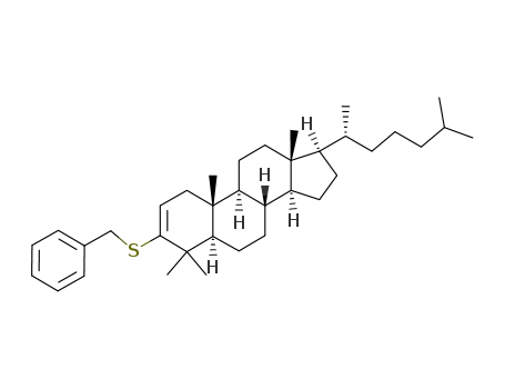 Molecular Structure of 69841-47-0 (4,4-Dimethyl-3-[(phenylmethyl)thio]-5α-cholest-2-ene)